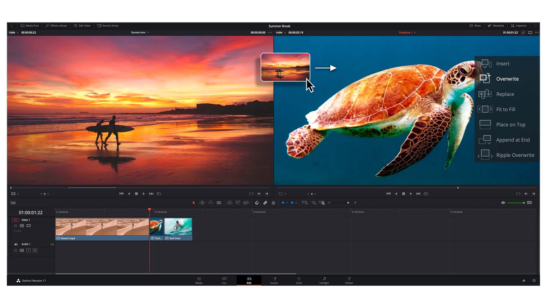 DaVinci Resolve 17.4. Image: Blackmagic Design.