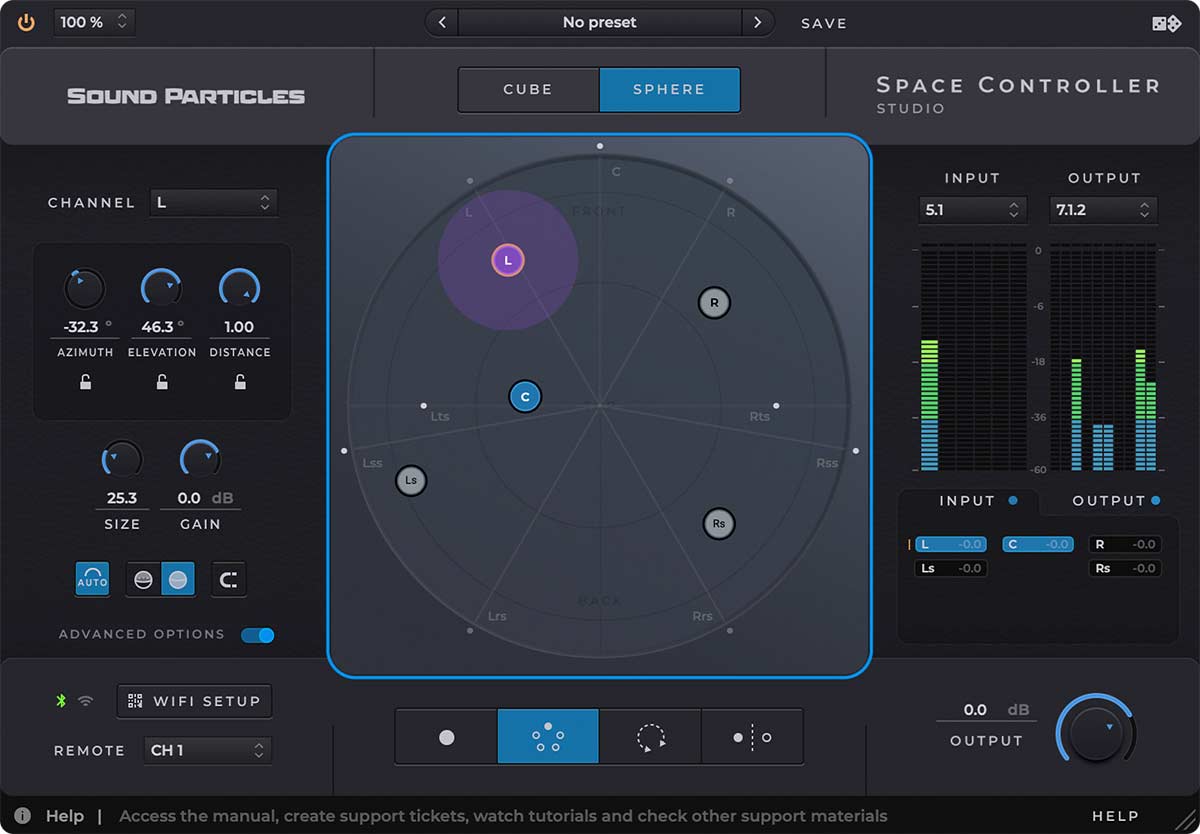 Sound Particles Space Controller.